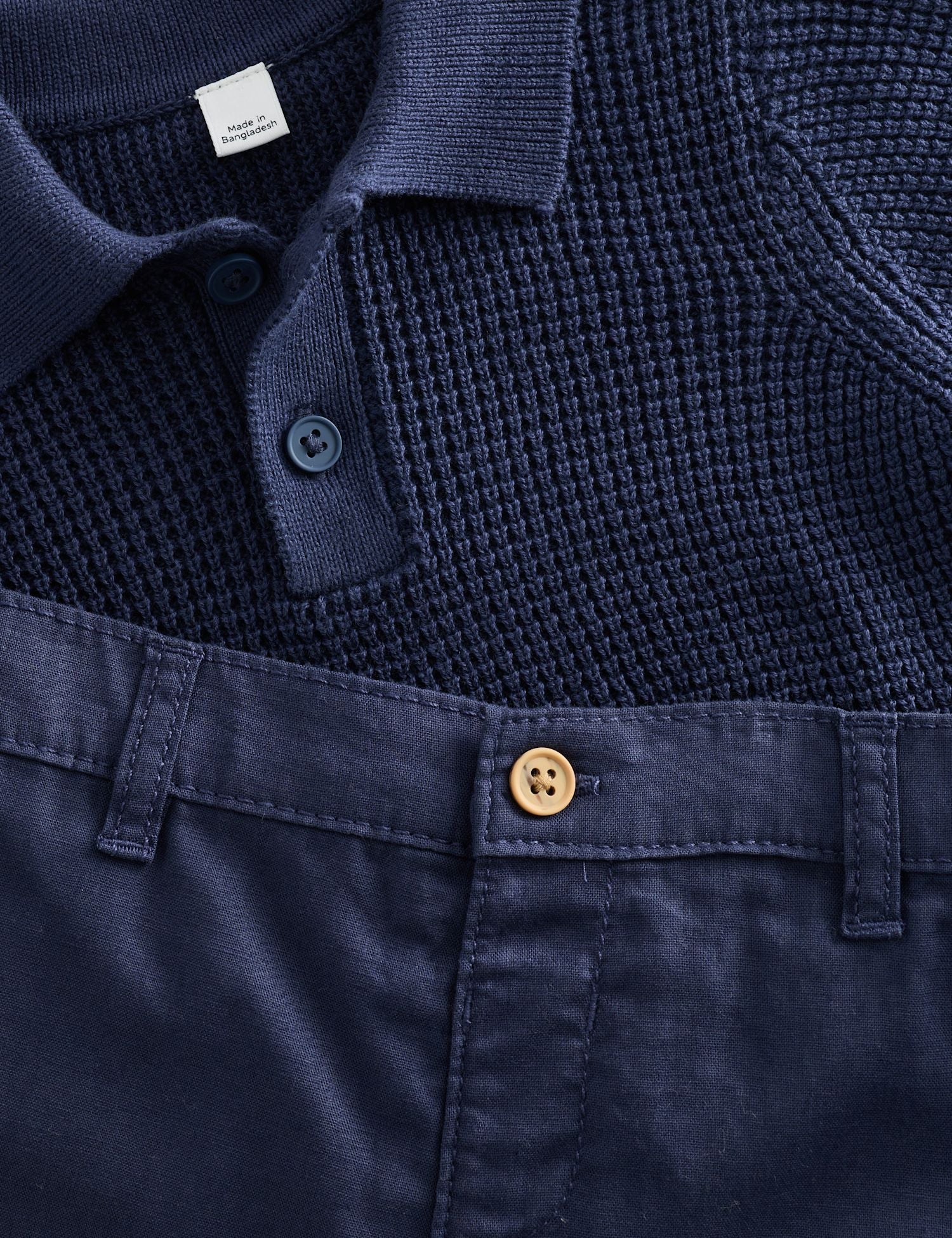2 Piece Knitted Polo Shirt and Chino Shorts (0-5 Yrs)