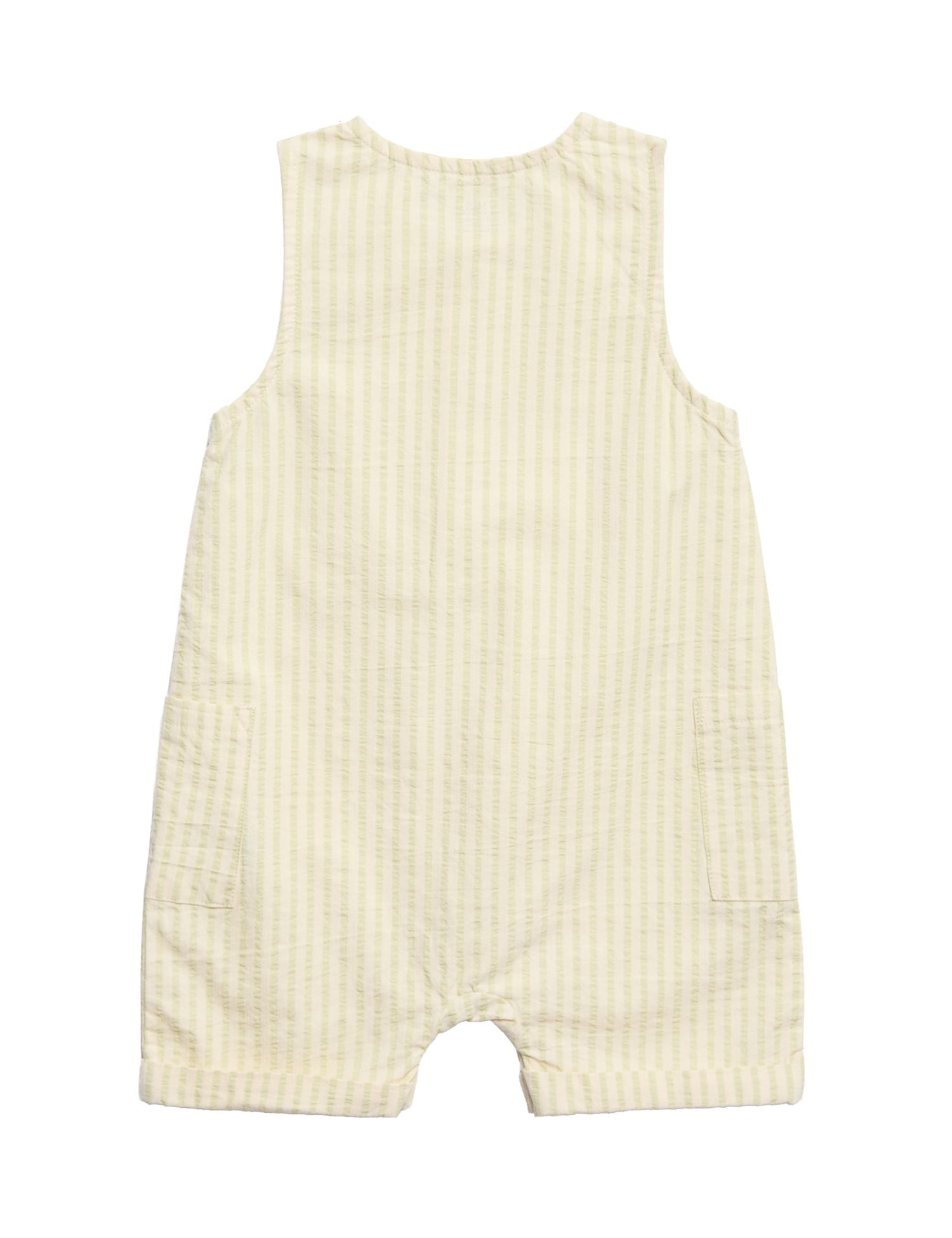 Cotton Rich Seersucker Striped Romper (0-3 Yrs)