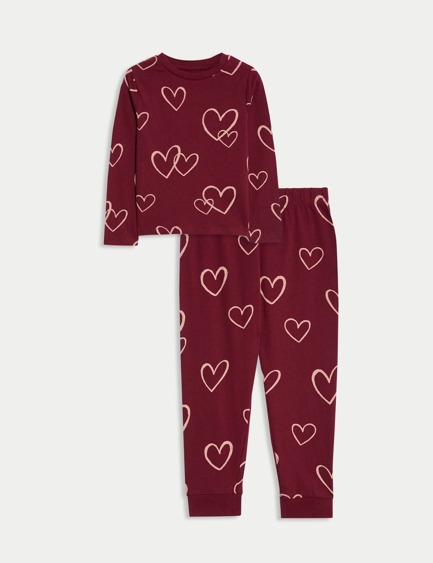 Pure Cotton Heart Pyjamas (1-16 Yrs)