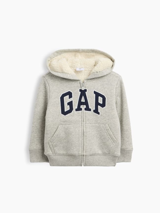 babygap logo sherpa zip hoodie