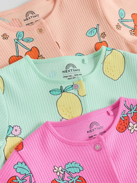 Bright Baby Sleepsuits 3 Pack (0mths-3yrs)