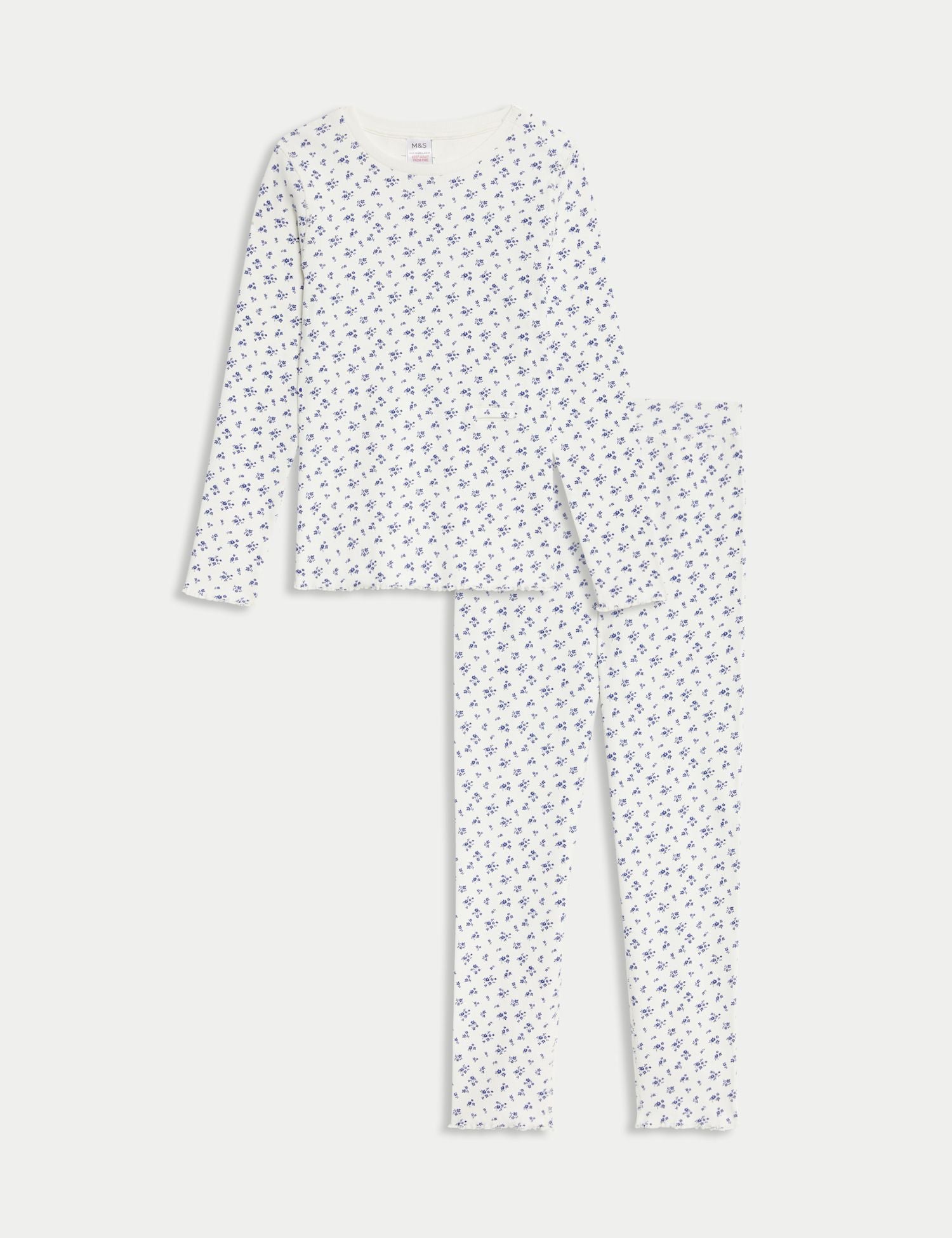 Adaptive CottonRich Ditsy Floral Ribbed Pyjamas (1-16 Yrs)