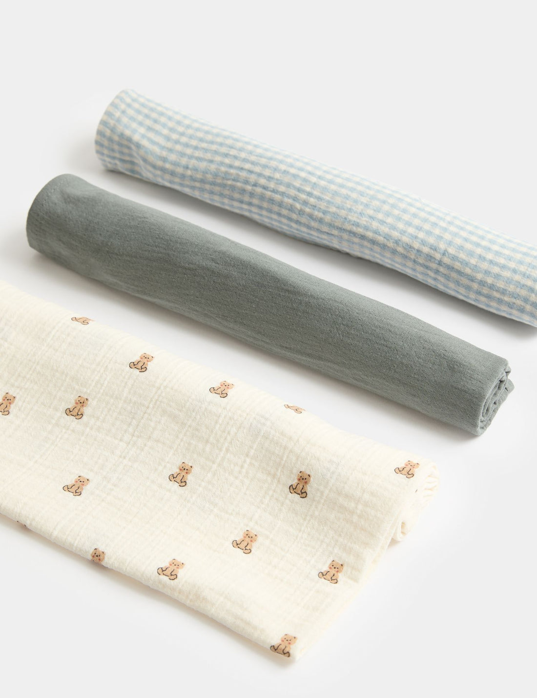 3 Pack Pure Cotton Muslin Squares