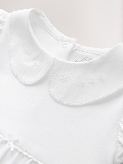White Occasion Baby Sleepsuit (0-2yrs)