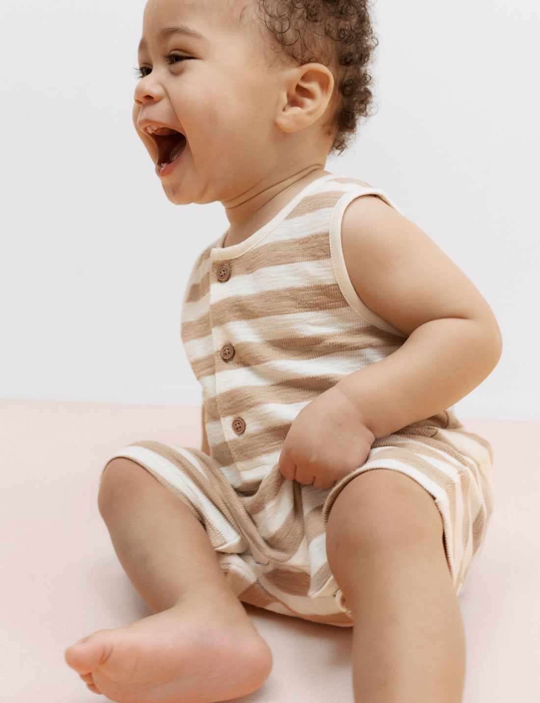 Pure Cotton Striped Romper (0-3 Years) - MULTI / 12-18 Months