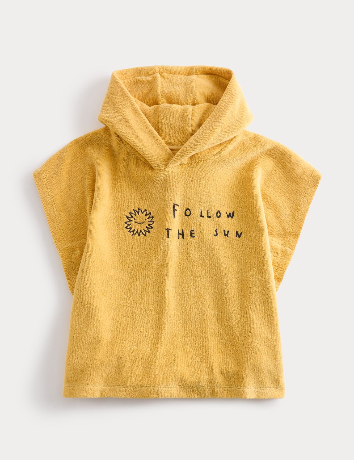 Pure Cotton Follow The Sun Poncho (0-3 Yrs) - YELLOW / 18-36 Months