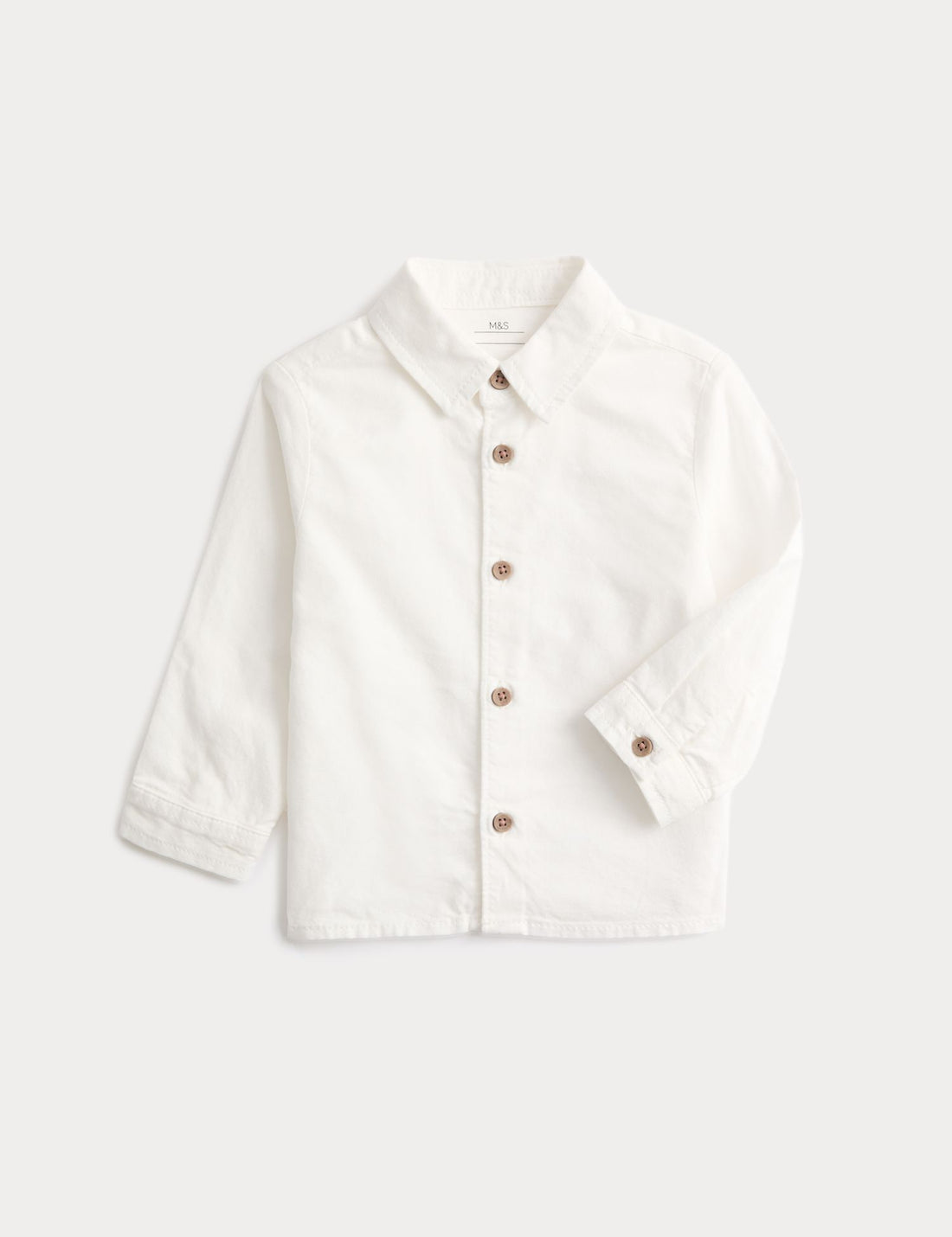 Pure Cotton Shirt (0-3 Yrs) - WHITE / 18-24 Months
