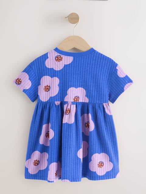 Blue Flower Jersey Dress (3mths-7yrs)