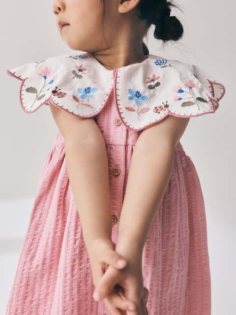 Pink Collared Summer Dress (3mths-7yrs)