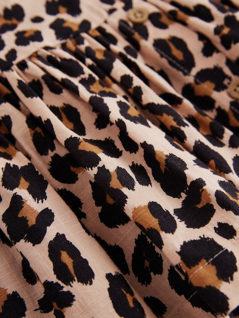 Animal Print Short Sleeve Cotton Dress (3mths-8yrs)
