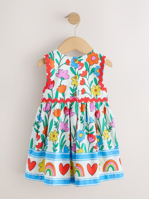 Multi Bright Ric Rac Dress (3mths-8yrs)