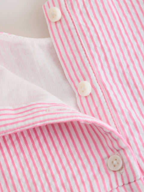 Pink Stripe Woven Baby Dress and Knickers Set 2 Piece (0mths-2yrs)