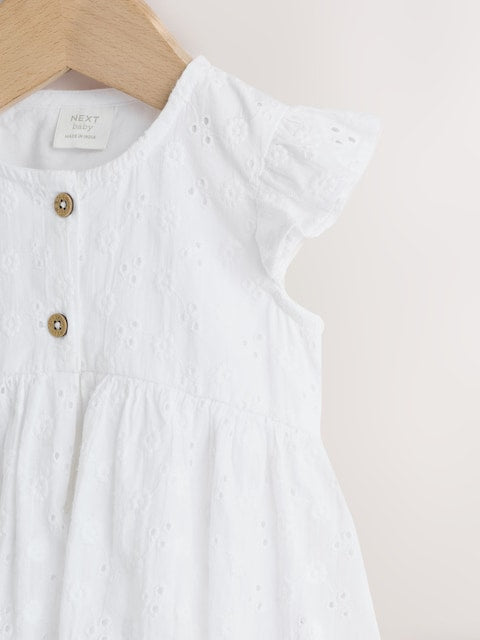 Baby Dress With Intergrated Bodysuit (0mths-2yrs)