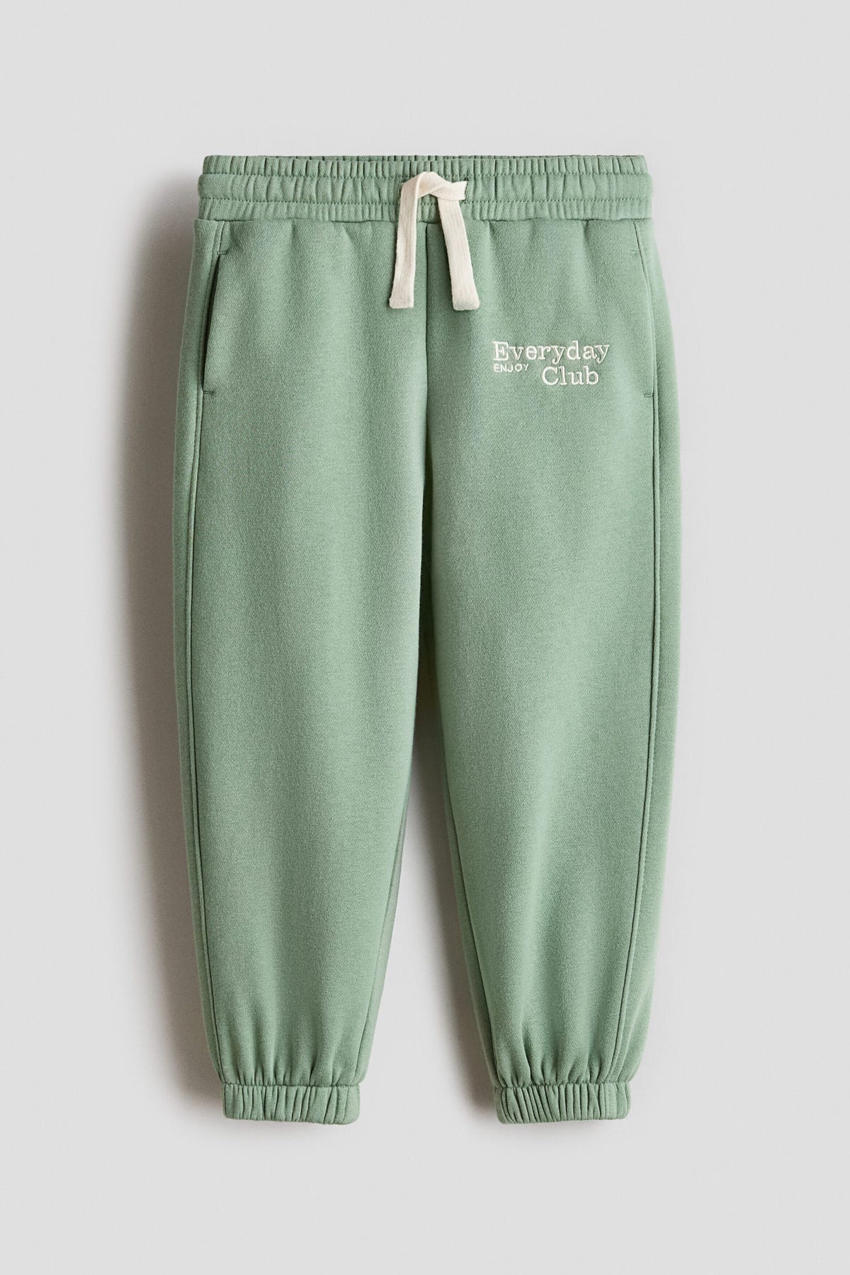 Embroidery-detail joggers
