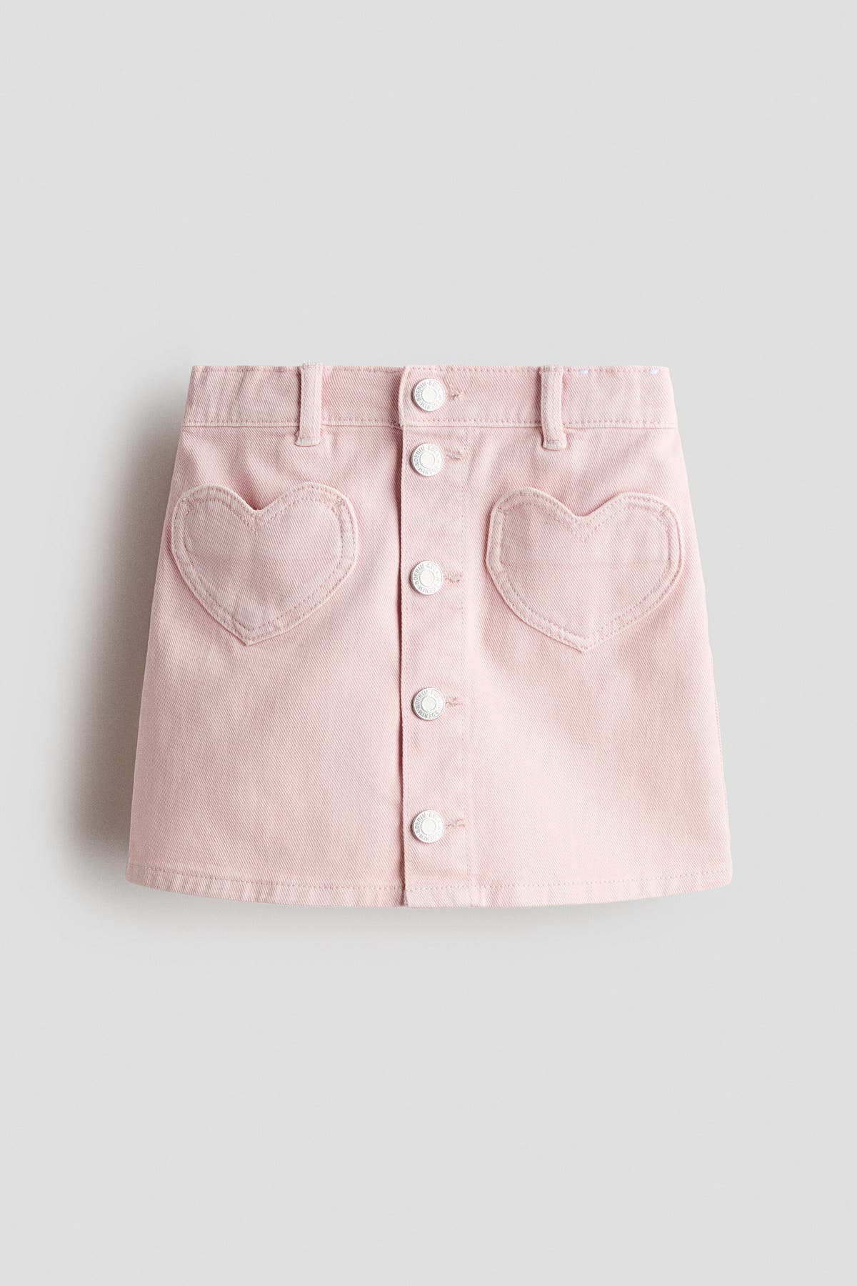 A-line denim skirt