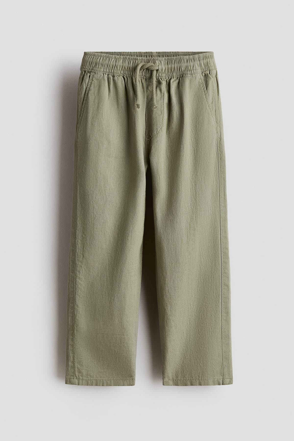 Linen-blend trousers