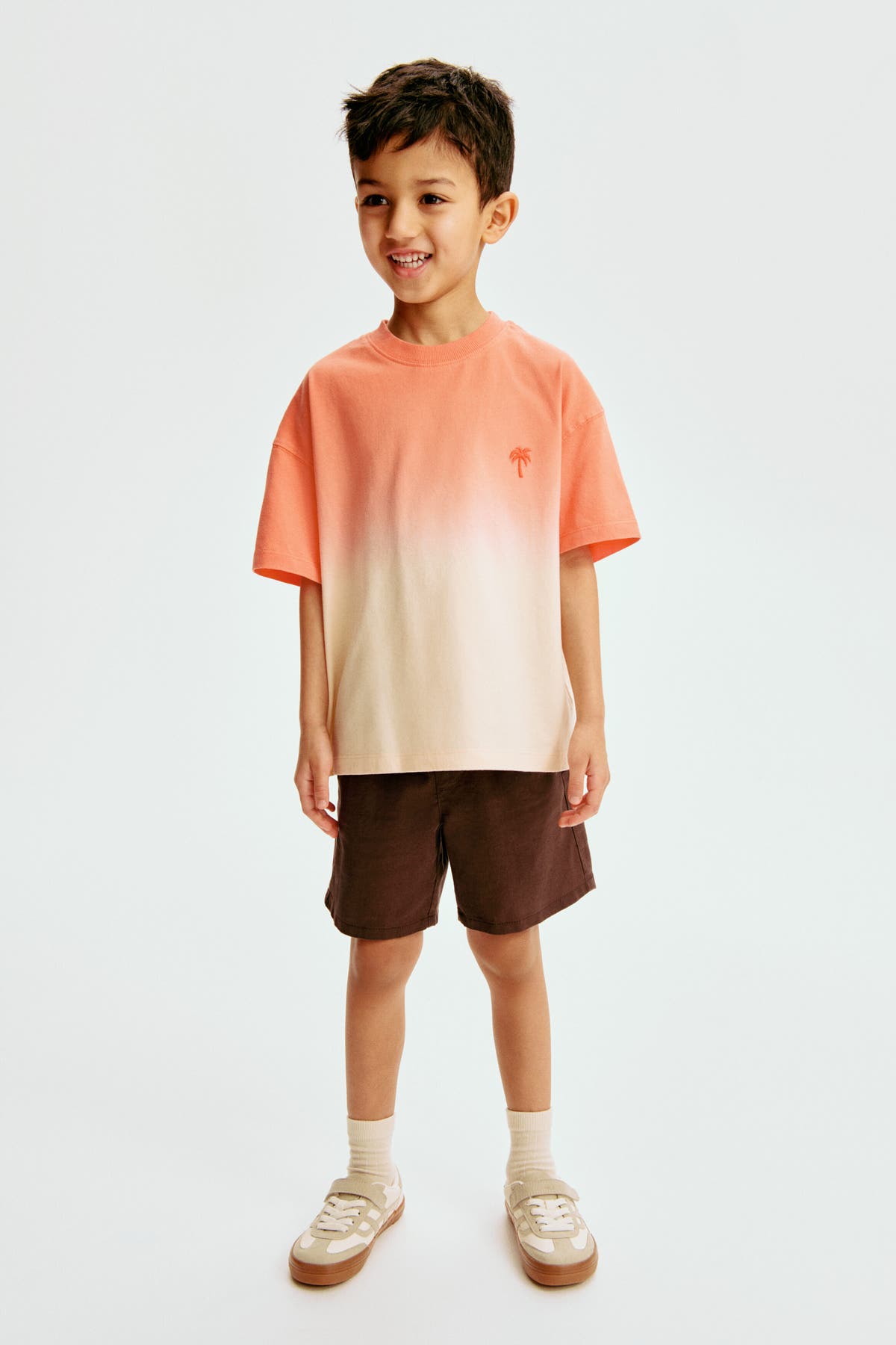 Linen-blend drawstring shorts