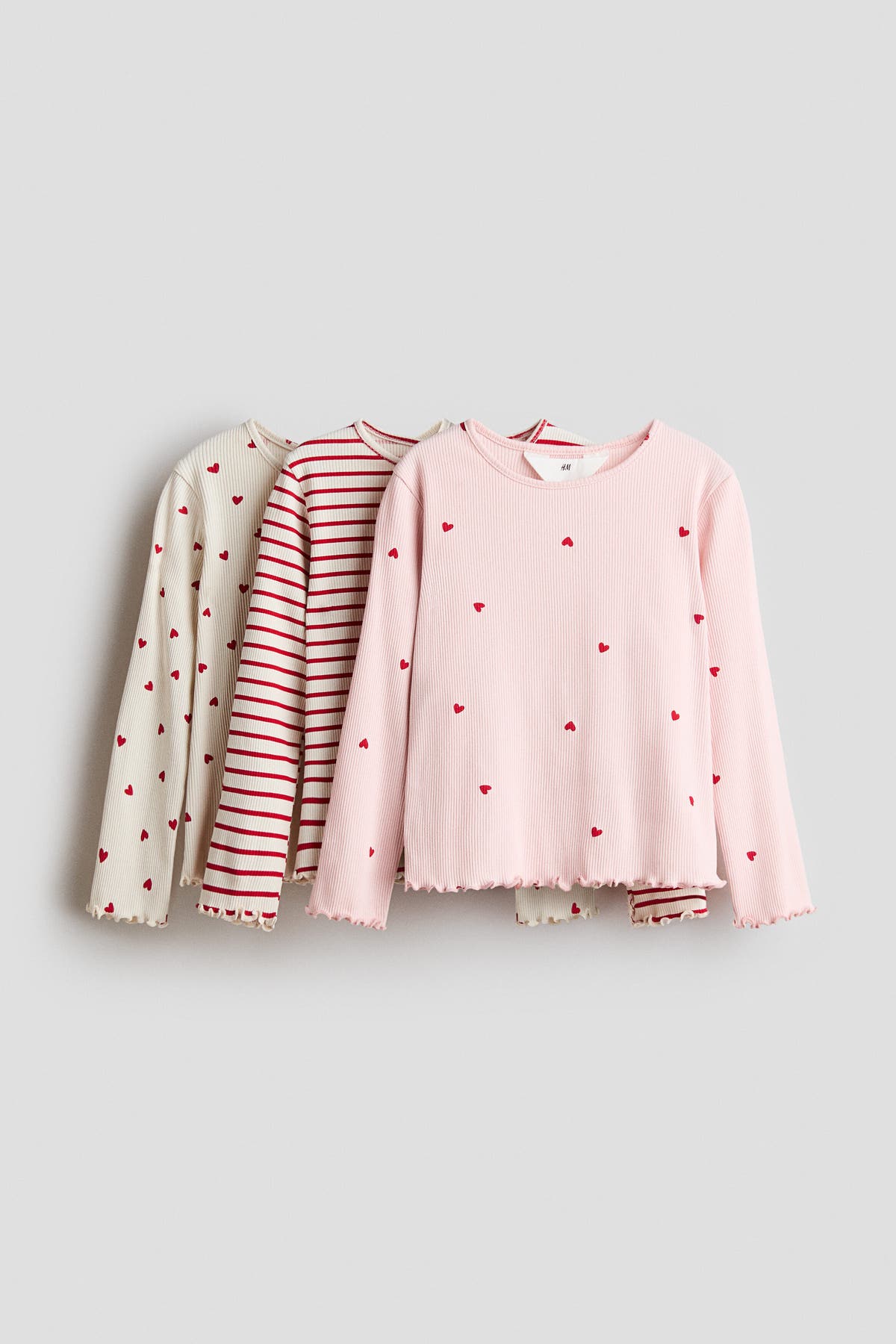 3-pack ribbed jersey tops