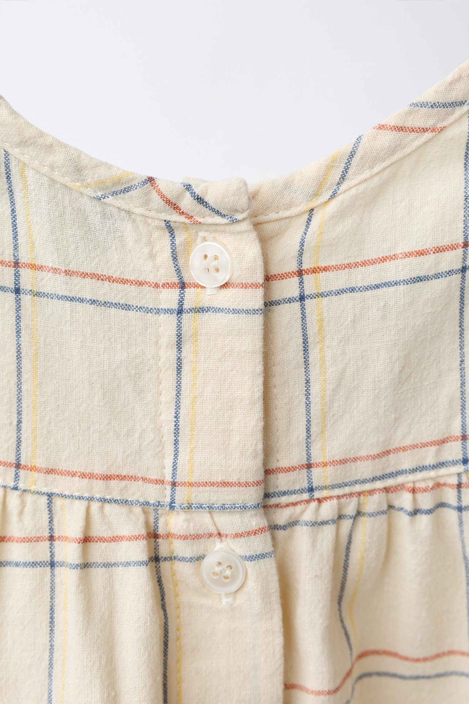 EMBROIDERED CHECK DRESS AND BRIEFS