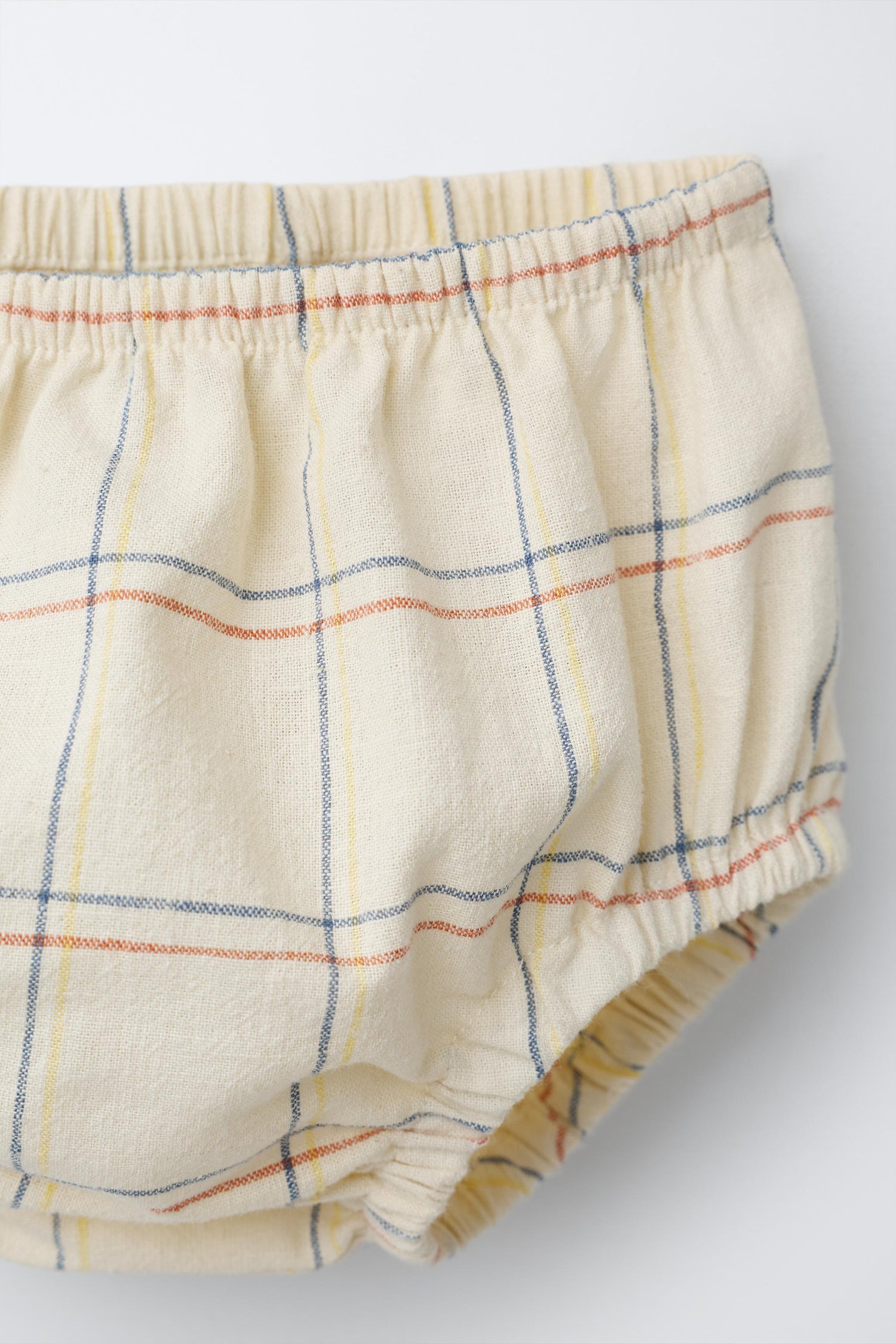 EMBROIDERED CHECK DRESS AND BRIEFS
