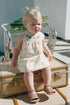 EMBROIDERED CHECK DRESS AND BRIEFS - Butter / 12-18 months (86 cm)