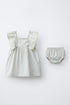 WAVY TRIM DRESS AND BRIEFS - Sea green / 12-18 months (86 cm)