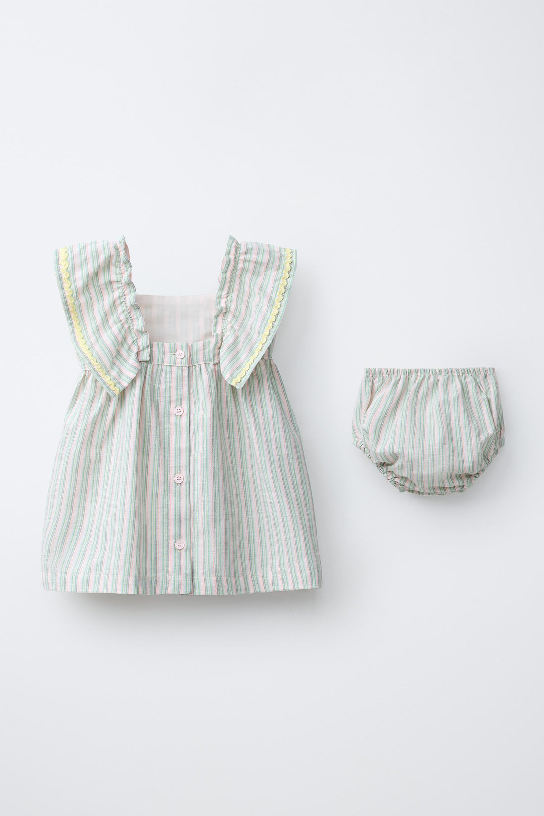 WAVY TRIM DRESS AND BRIEFS