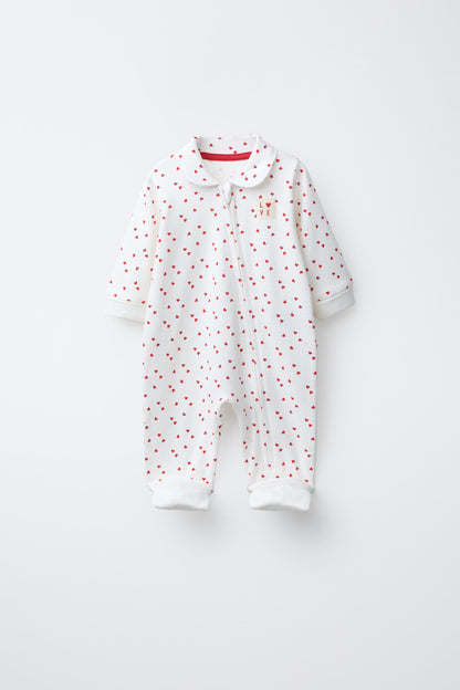 CONVERTIBLE FOOT ZIP-UP SLEEPSUIT - Ecru / 12-18 months (86 cm)
