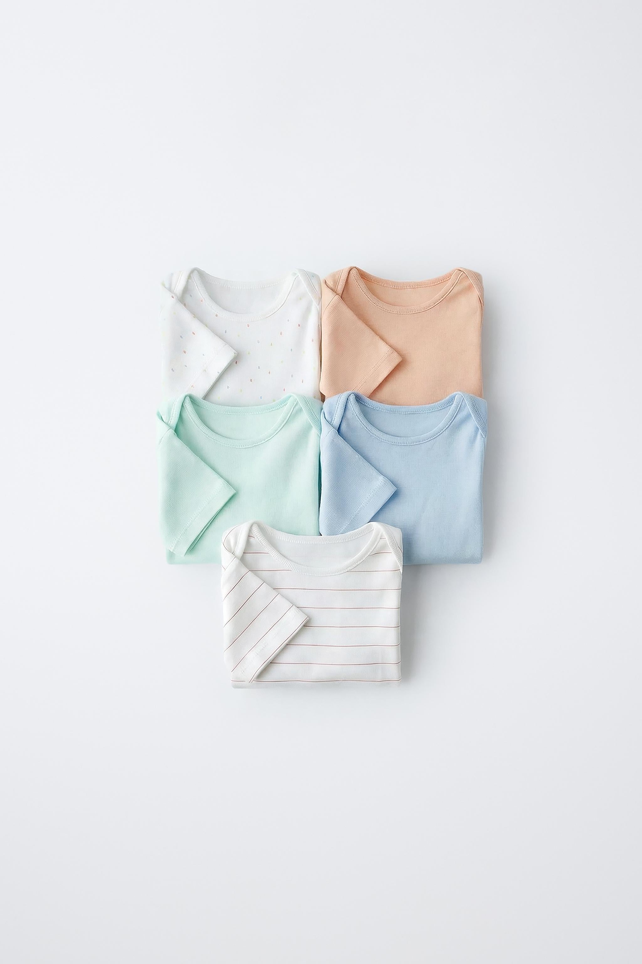 5-PACK OF DROPS AND STRIPES BODYSUITS - ed / 12-18 months (86 cm)