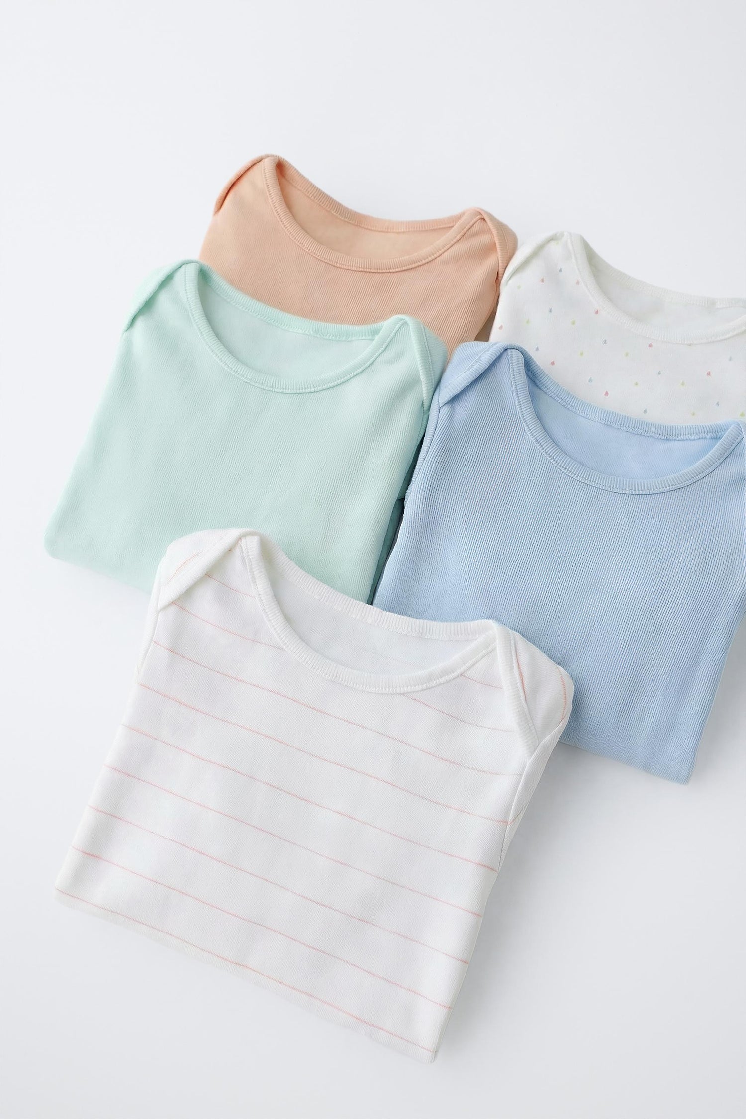 5-PACK OF DROPS AND STRIPES BODYSUITS
