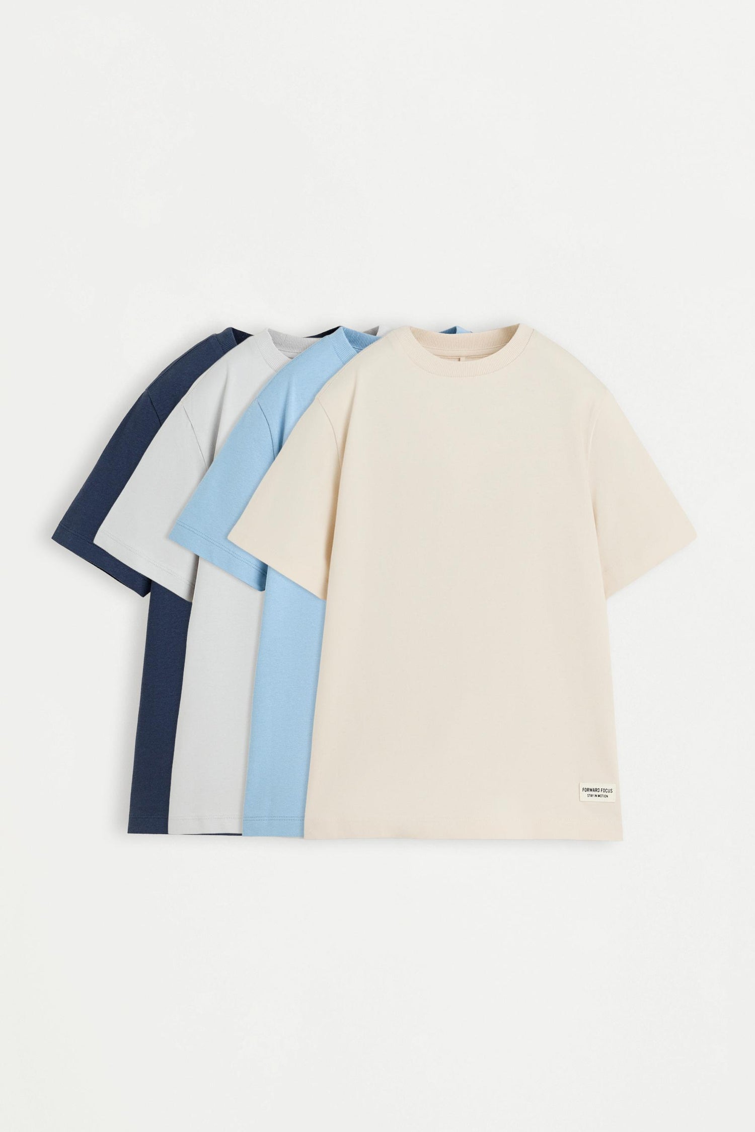 4-pack of plain T-shirts - PALE BLUE / 11-12 years