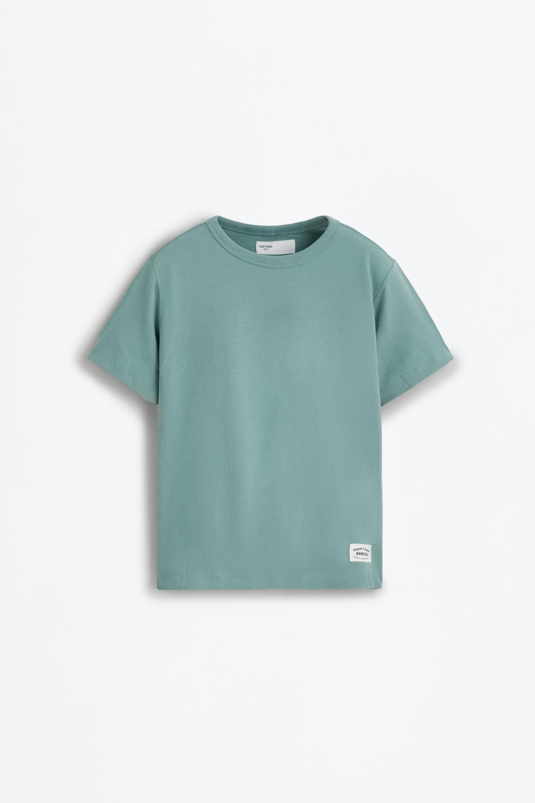 4-pack of plain T-shirts - GREENISH / 11-12 years