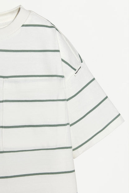 Striped heavy jersey T-shirt