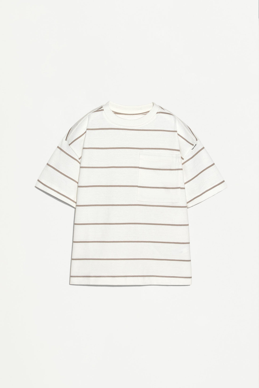 Striped heavy jersey T-shirt - MINK / 11-12 years