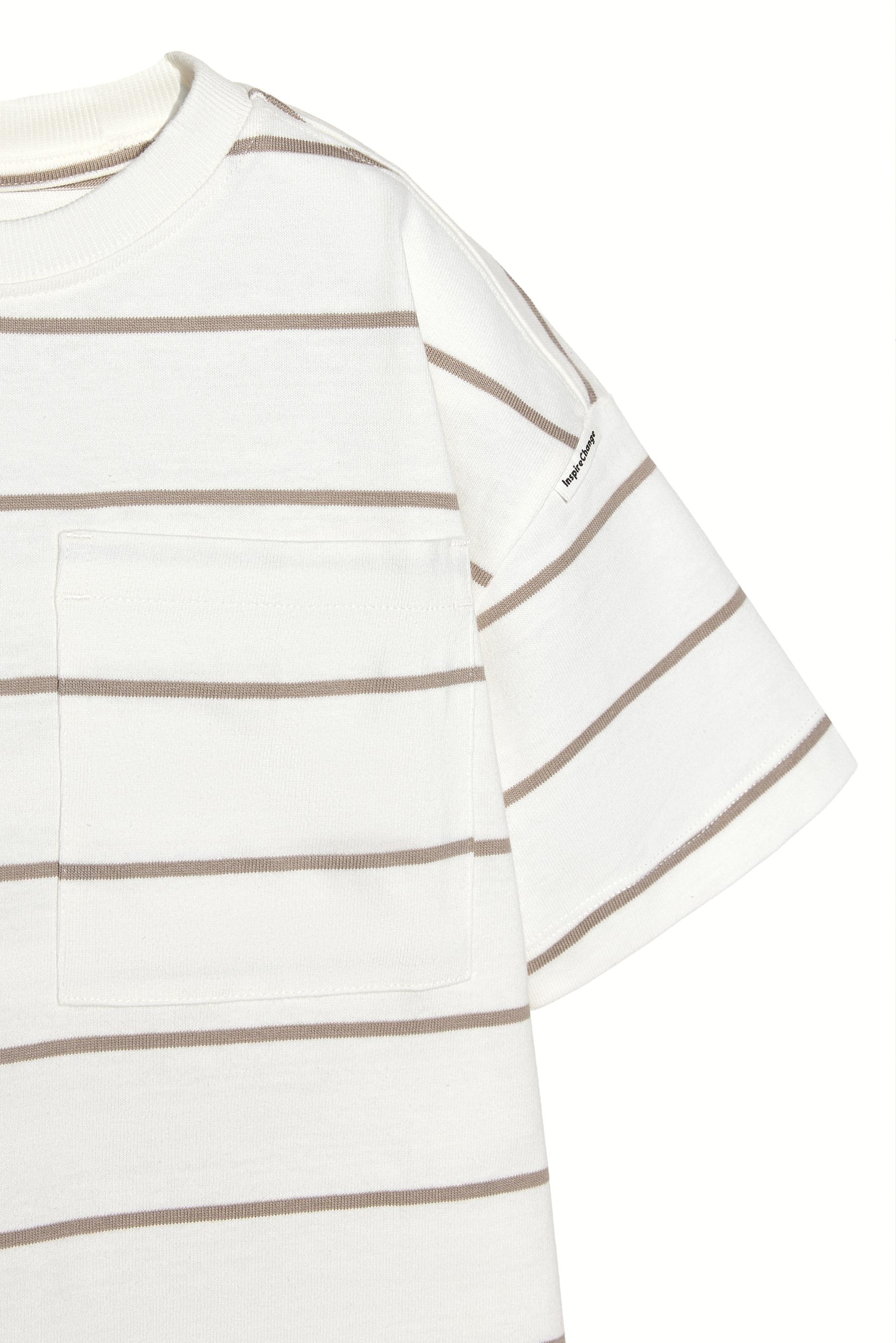 Striped heavy jersey T-shirt