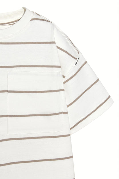 Striped heavy jersey T-shirt