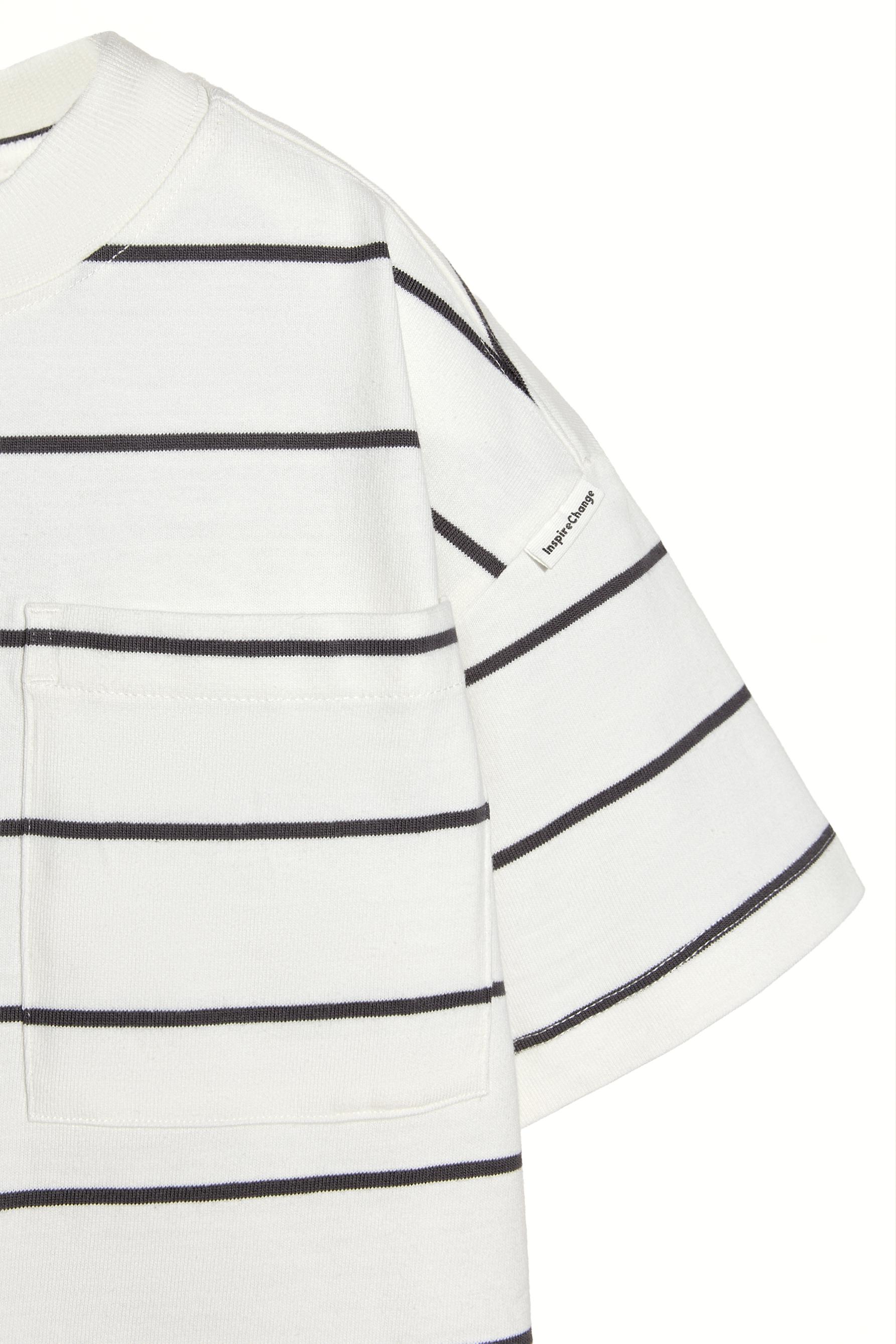 Striped heavy jersey T-shirt