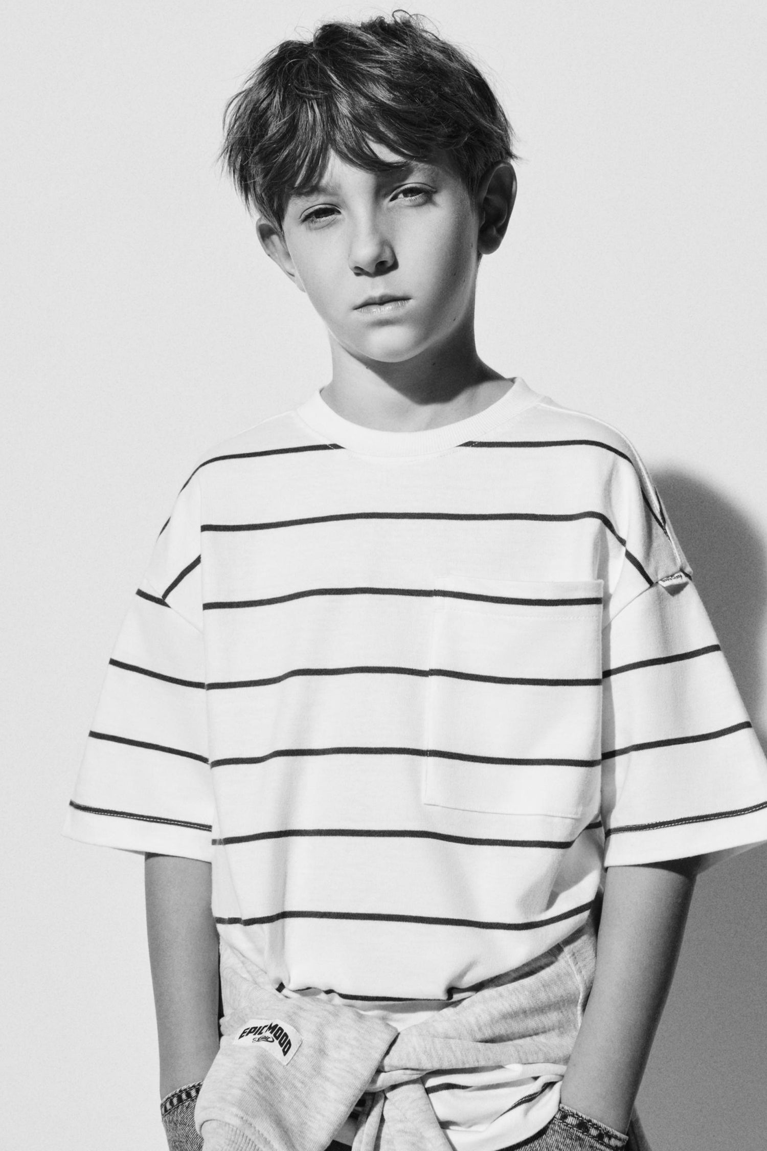 Striped heavy jersey T-shirt