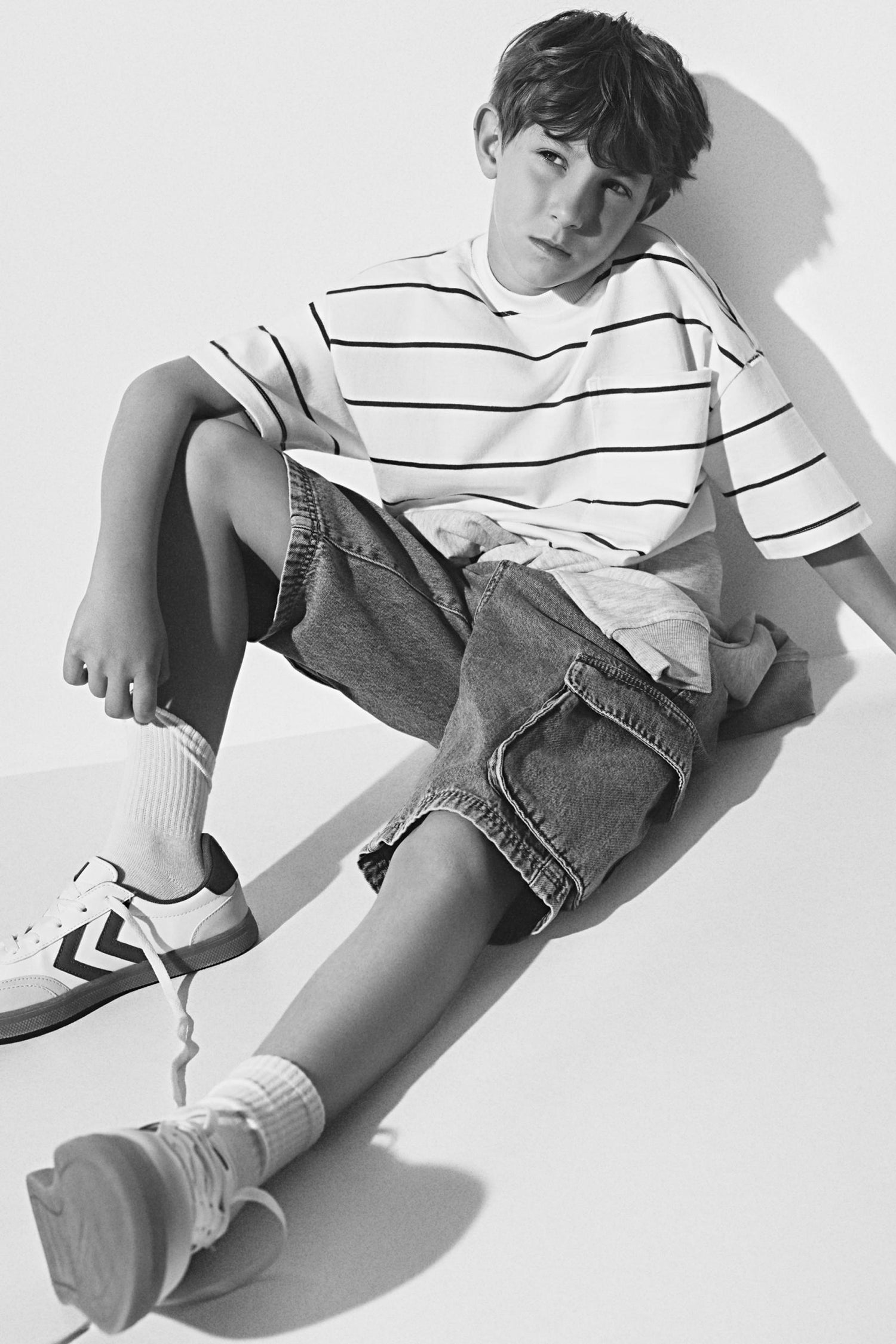 Striped heavy jersey T-shirt
