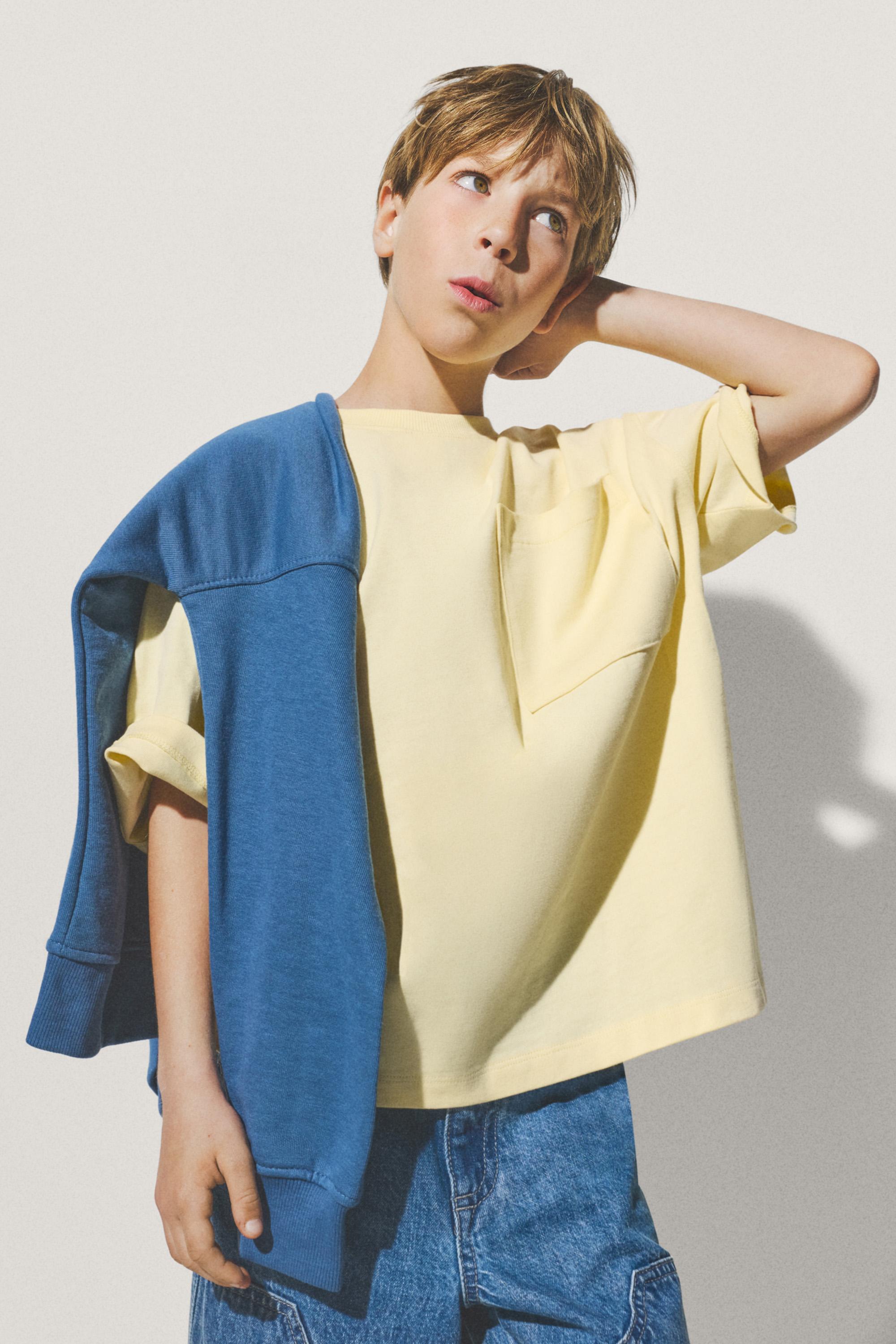 Heavy jersey T-shirt - BUTTER / 11-12 years