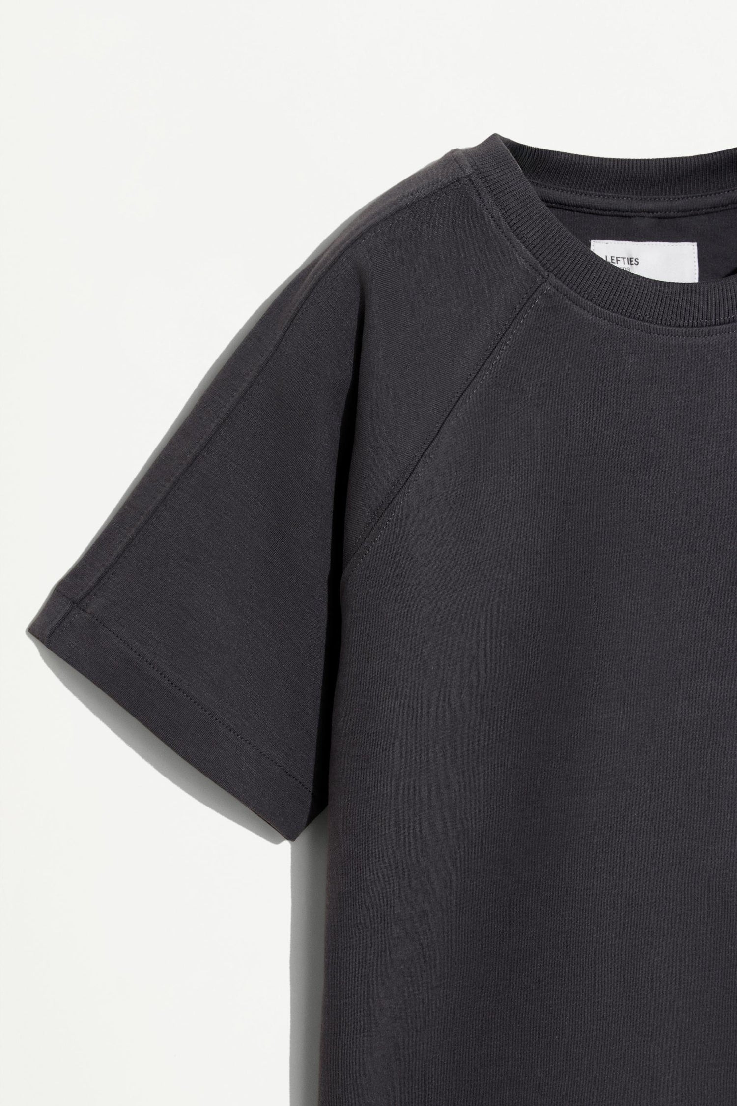 Interlock T-shirt with rubberised slogan