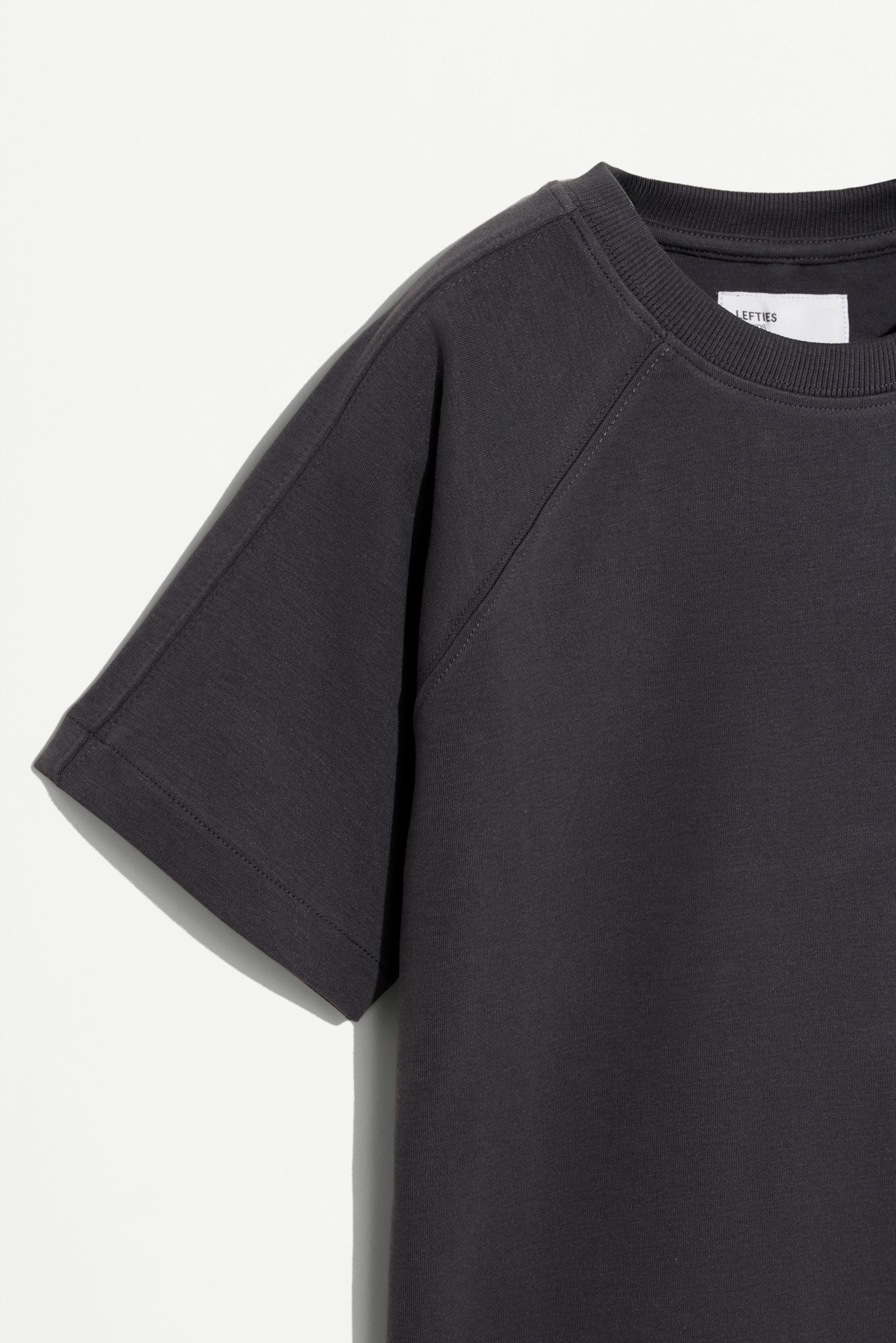 Interlock T-shirt with rubberised slogan