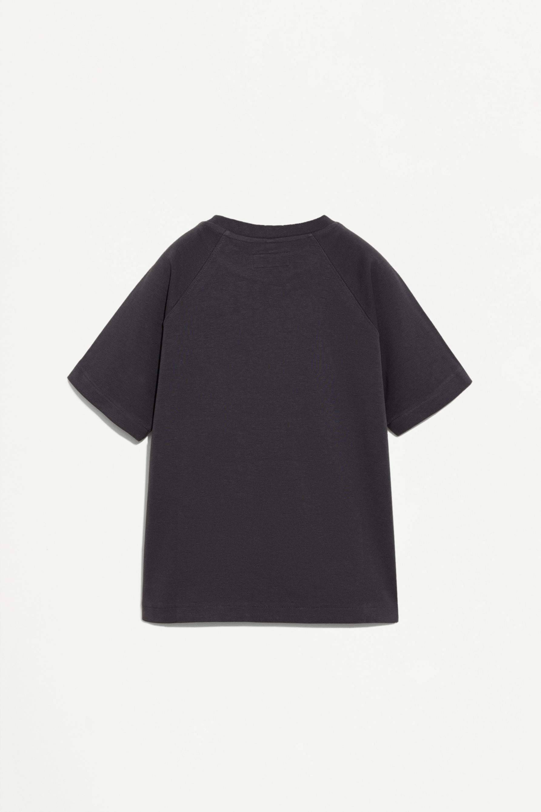 Interlock T-shirt with rubberised slogan