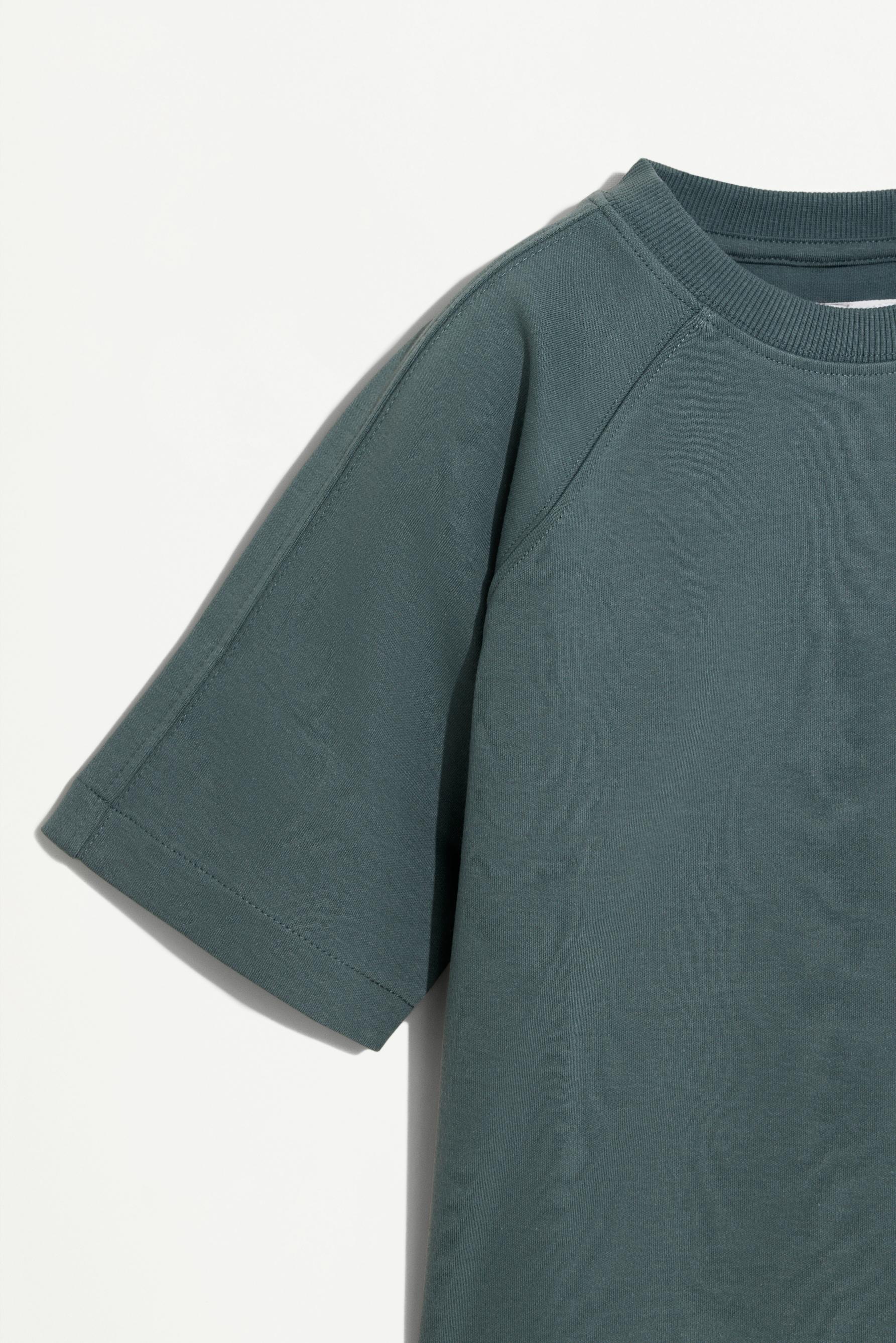Interlock T-shirt with rubberised slogan