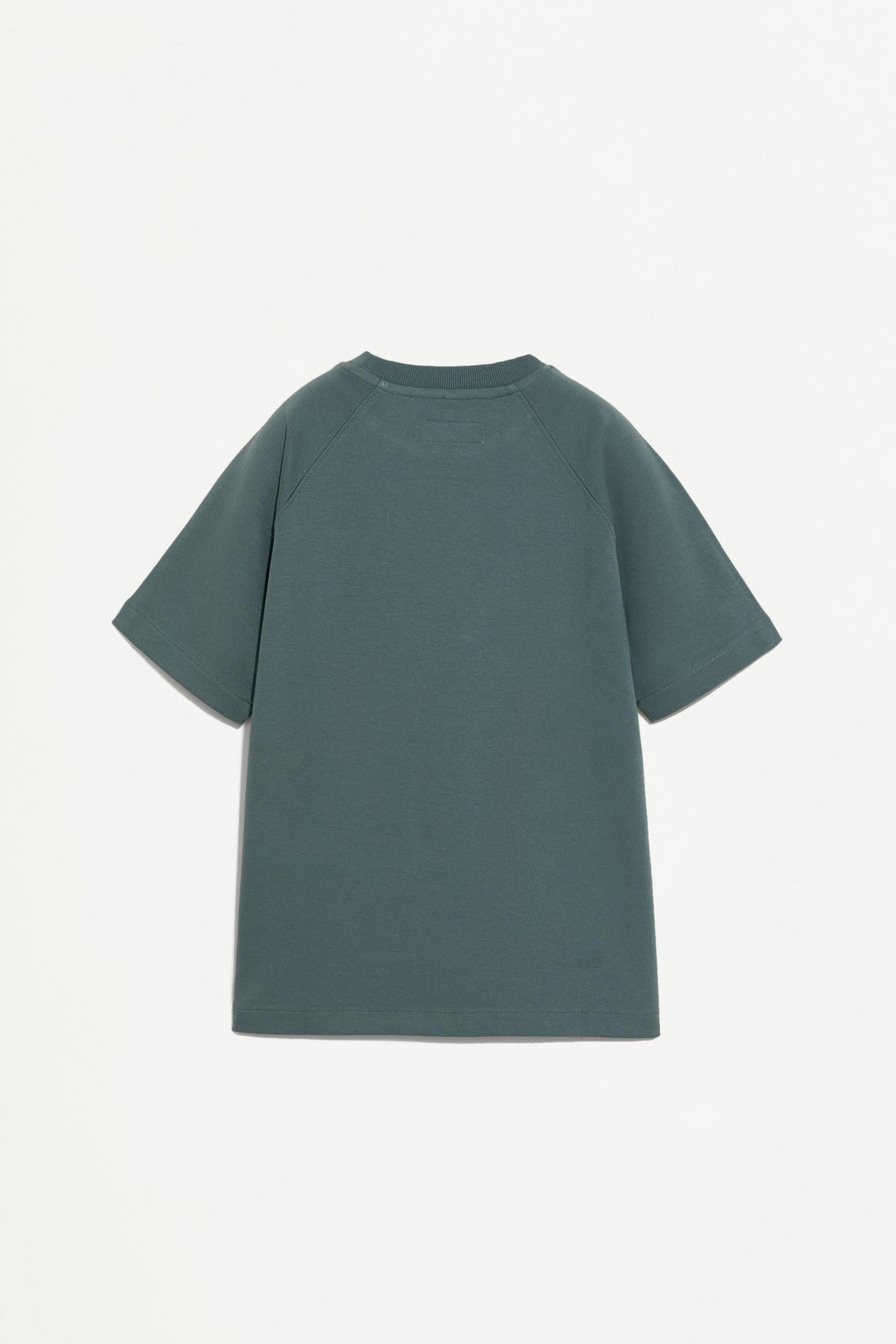 Interlock T-shirt with rubberised slogan