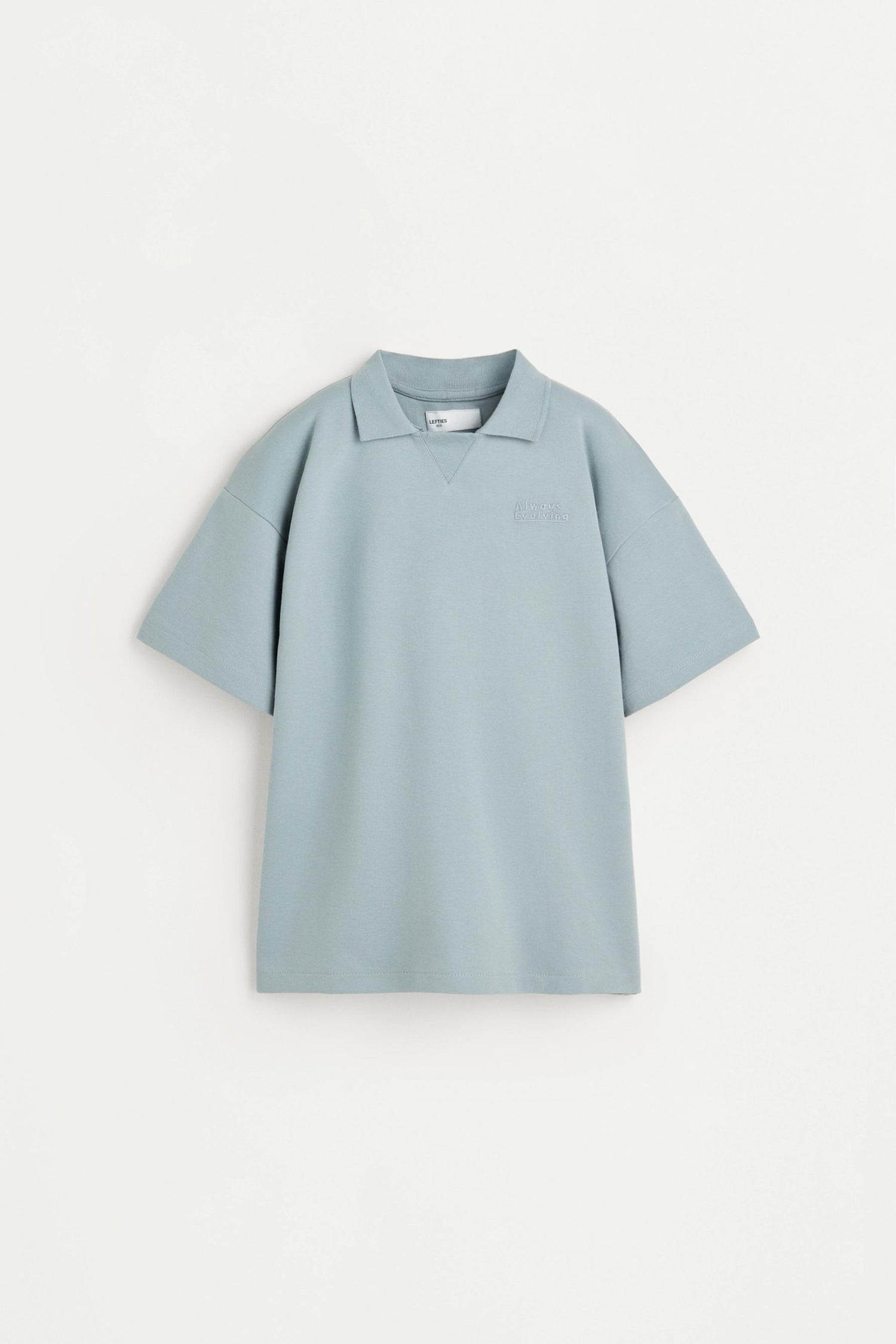 Interlock polo shirt with text