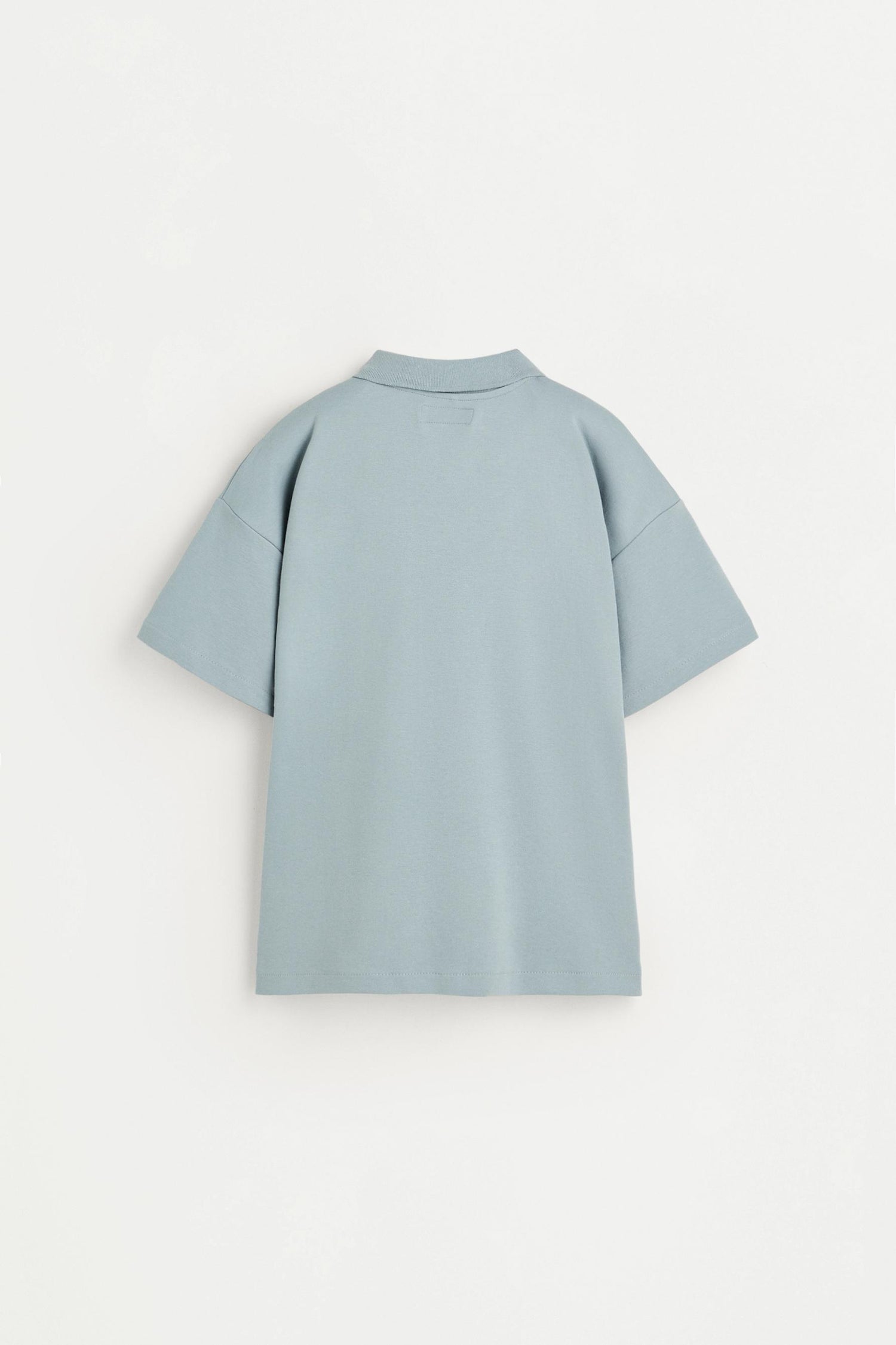 Interlock polo shirt with text