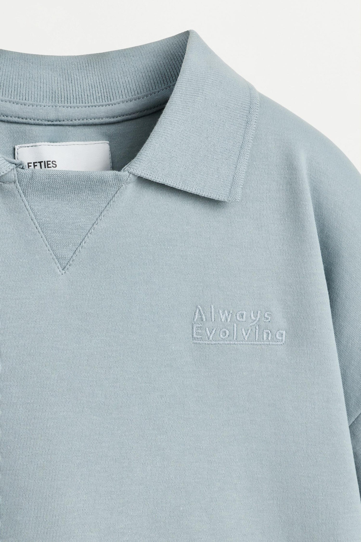 Interlock polo shirt with text