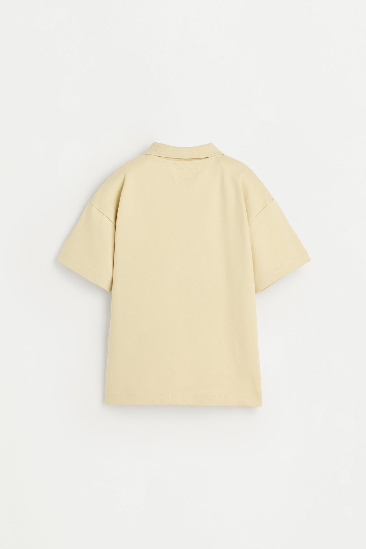 Interlock polo shirt with text