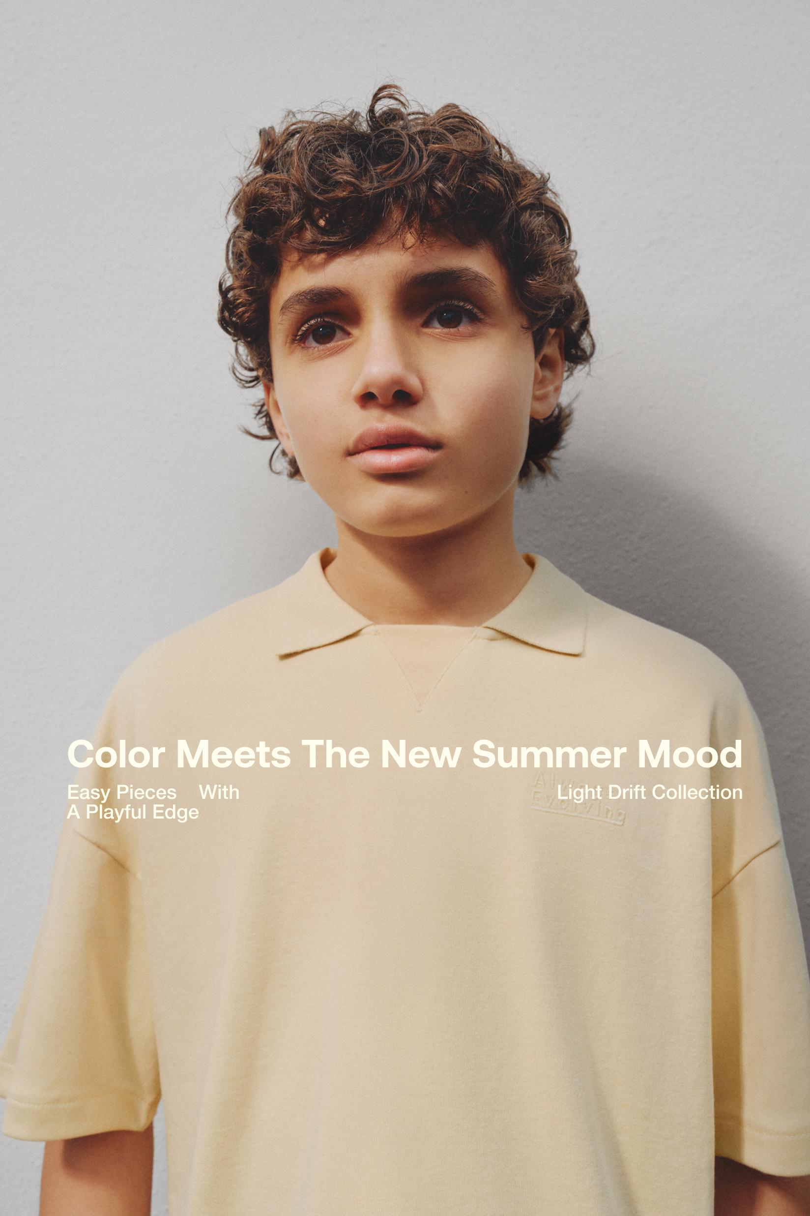 Interlock polo shirt with text